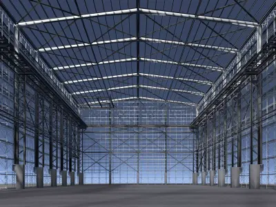 Warehouse under construction 25i33 3D model