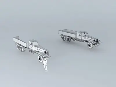 Old Soviet style truck Free 3D model