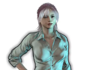 Cute PUBG M Girl Realistic Character 3D model