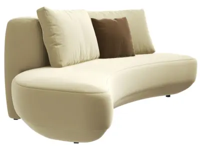 Audrey curved sofa by Massimo Castagna 3D model