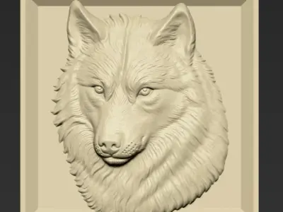Wolf Head A93 3D print model