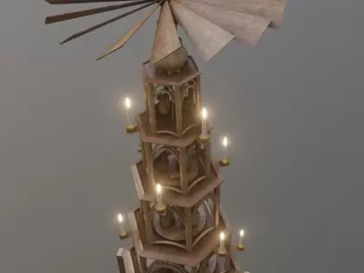 Christmas Pyramid Version 2 Low-poly 3D model