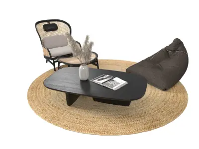 Sofa Model 3ds max Tropical style 3D model