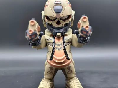 Desert Skull Cyberpunk toy 3D print model