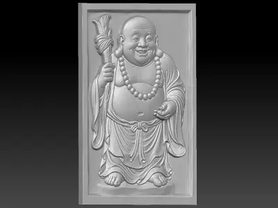 1 Buddha Maitreya CNC Relief Model 3D print model