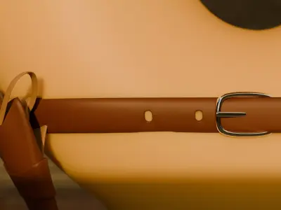 Sheriff Sprinkles The Donut Low-poly 3D model