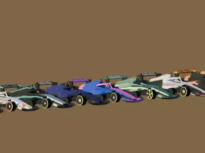F1 2026 All Team Car Low Poly Low-poly 3D model