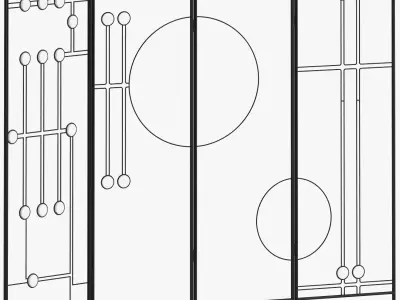 Fireplace Panel 02 Screen 3D model
