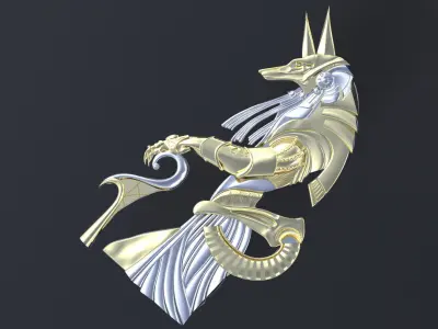 Egyptian-style pendants Anubis  3D print or CNC model  3D print model