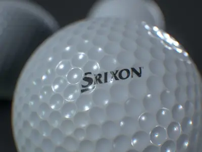 Lightly used Golf Ball Free 3D model