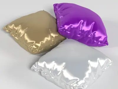 Pillows 2 three metallic - three metallic 3D model