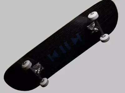 Skateboard - Play Button Design 3D model