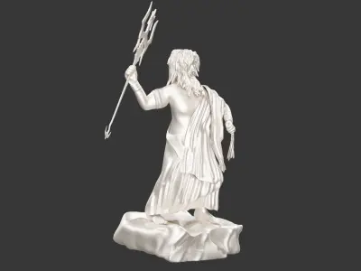 Statue Poseidon 3D model