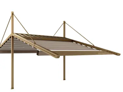 Motorized Pergola 3a bronze patina light 3D model