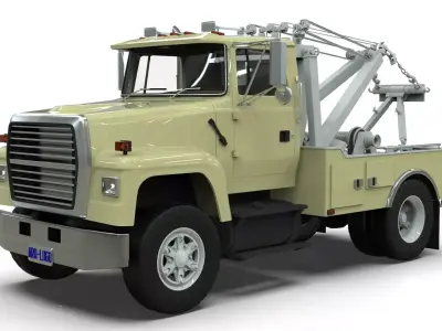L9000 Single Axle Tow Truck  with Holmes 750 Wrecker 3D model