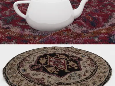 Round Rug Set 61 3D model