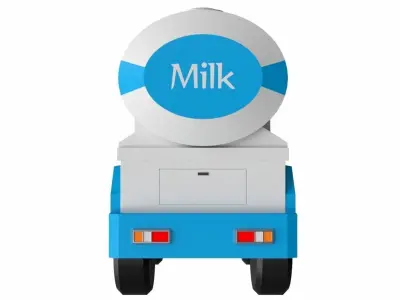 Toy Milk Tanker 3D model