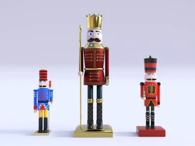 Nutcracker Christmas Pack Low-poly 3D model