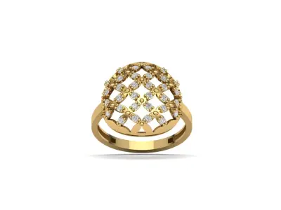 STL 3DM Women Ring Womens Ring Diamonds With Stone Model 3D print model