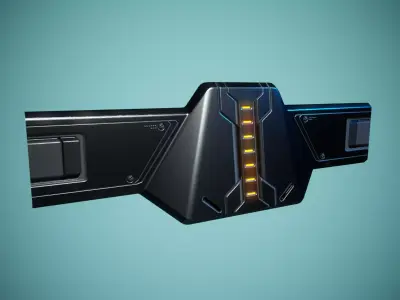 Sci-Fi Modular Piece PBR Free low-poly 3D model