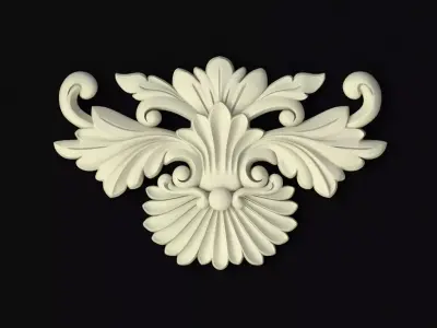 Central decor ornament for furniture 3D model 367