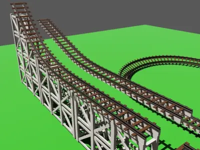 Rollercoaster Configurable - Montanha Russa 3D model