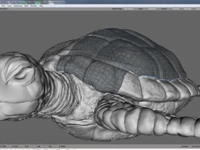 3D Model Sea Turtle Low-poly 3D model