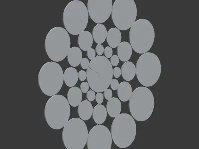 Wall Clock - Circle Design 3D model