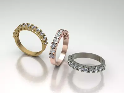 jeweled ring Free 3D print model
