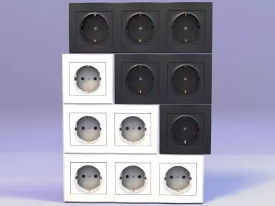 Sockets Low-poly 3D model