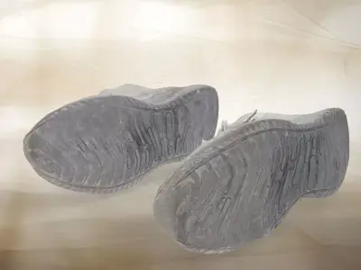 A pair of used shoes 015 Low-poly 3D model