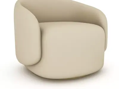 3D armchair salon model Low-poly 3D model