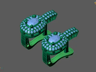 Women Earrings 3DM STL Womens Earring Renders 3D print models   3D print model 30