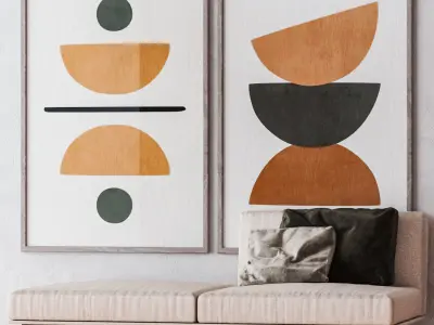 Set of large wall paintings  532 3D model