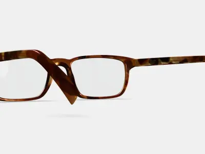 Donovan Eyeglasses in Root Beer 3D model