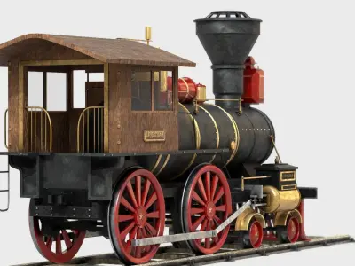LOCOMOTIVE old fashioned steam 3D model