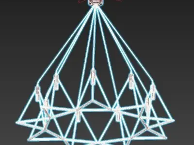 gitter geometric chandelier 3D model