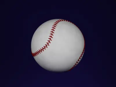 Baseball ball  Low-poly 3D model