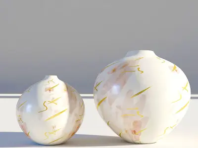 Vases Decoration Set 2 3D model