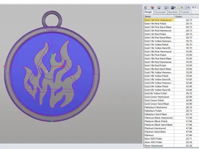 Fire Element Charm Fire Symbol 3D print model