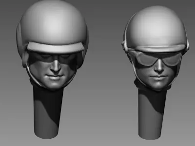 Vintage Car Driver Pilot 3D print model