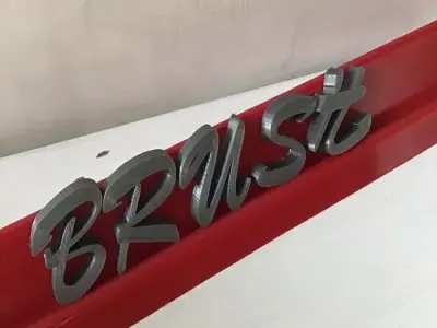 Test BRUSH font  3d letters  free download Free 3D print model