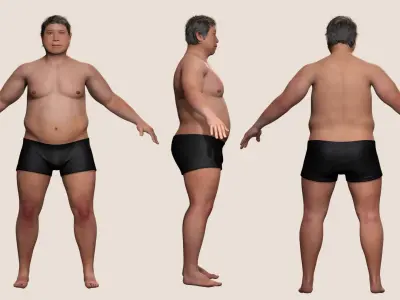 High-Quality 3D Construction Foreman Character Model Low-poly 3D model