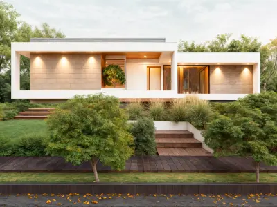 Modern House 3D Model - Interior and Exterior Included 3D model
