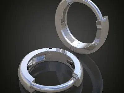 Earring 3D model 3D printable model 0109 3D print model