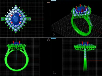 Oval anturaj ring 3D print model