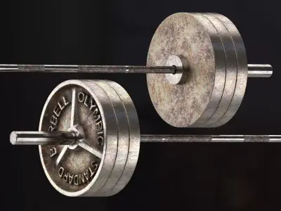 Olympic Standard Barbell 3D model