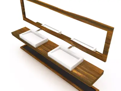 3D bohemian bathroom toilet 02 model Low-poly 3D model