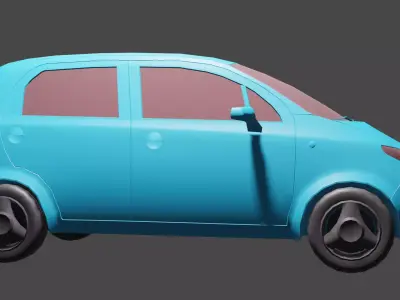 car low poly model Low-poly 3D model