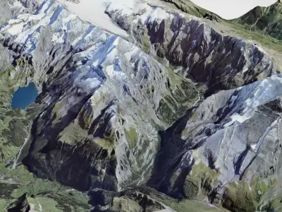 The Balmhorn mountain Bernese Alps Switzerland 3D model